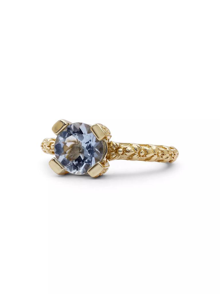 Stephen Dweck Luxury 18K Gold & Aquamarine Ring