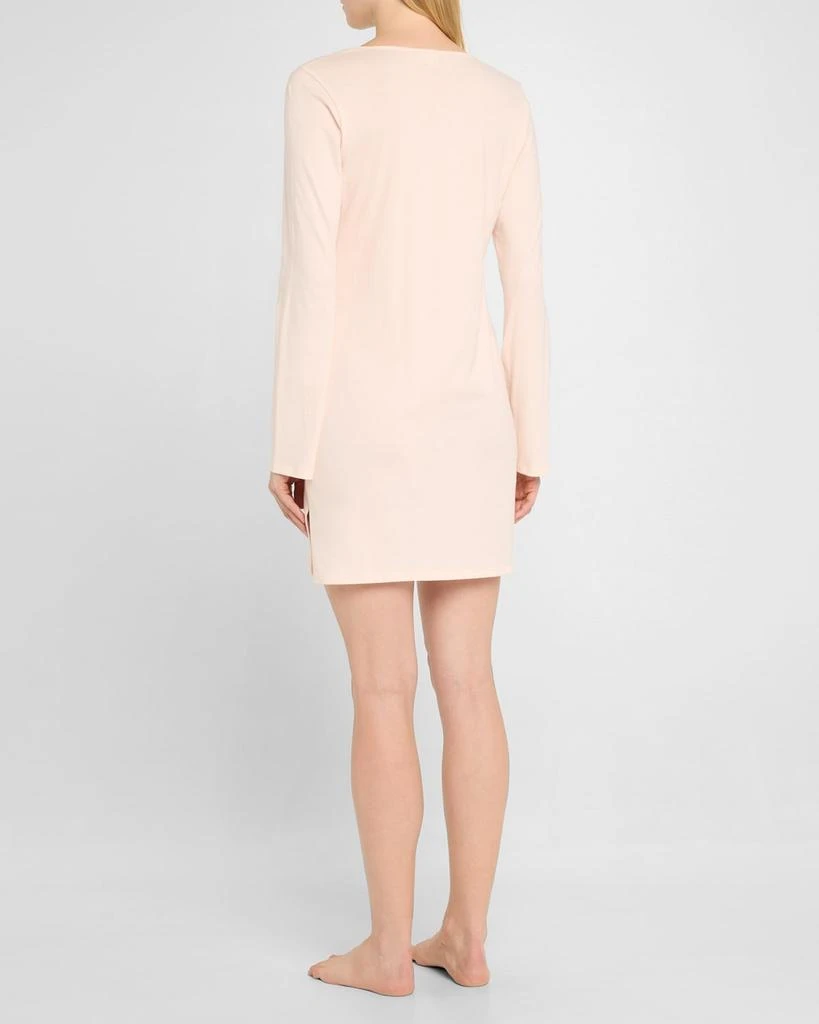 Skin Carmine Long-Sleeve Cotton Sleepshirt 3