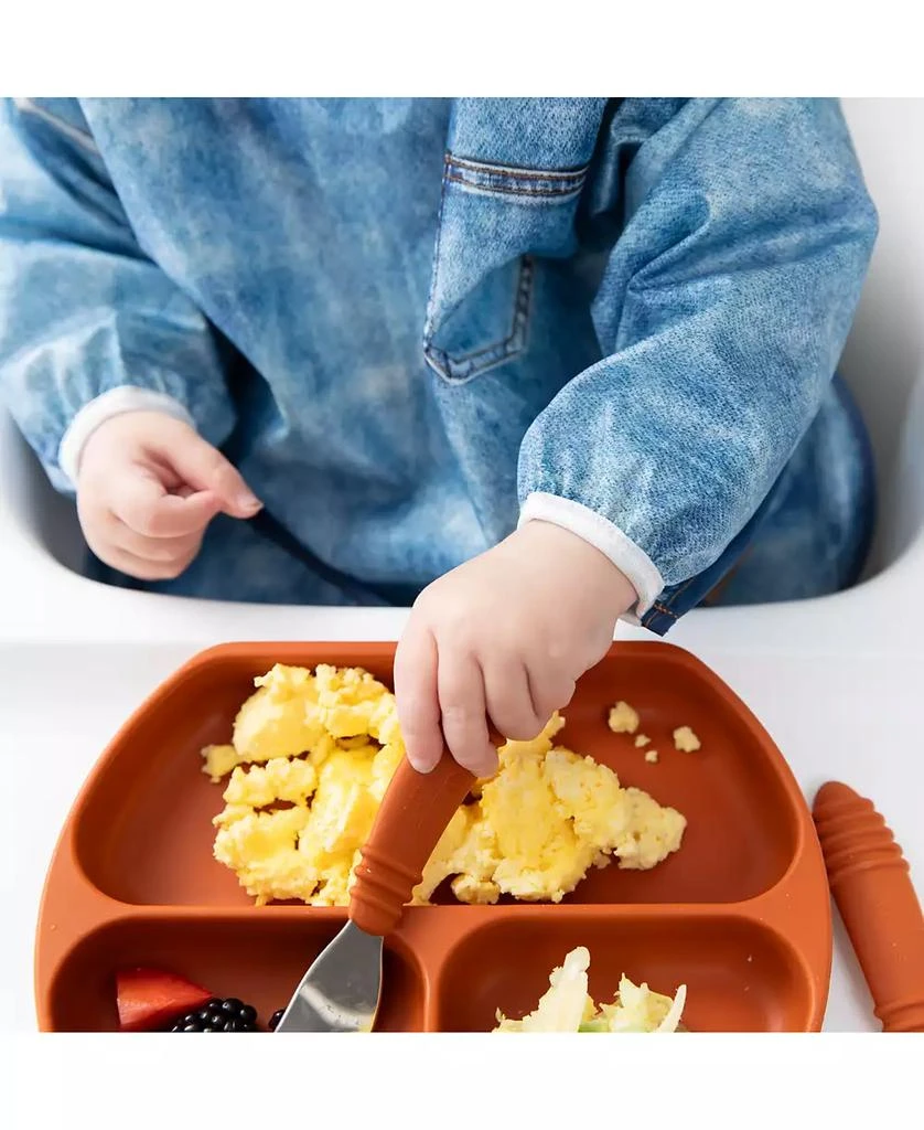 Bumkins Denim Print Sleeved Bib 4