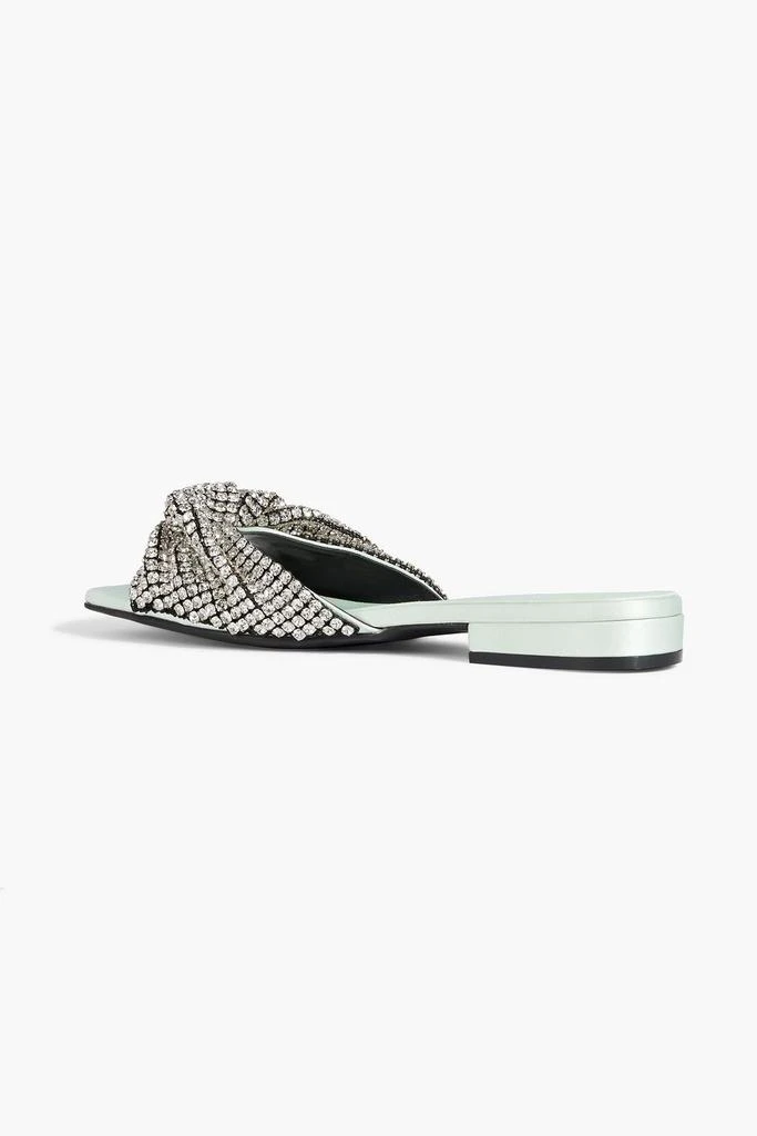 EVANGELIE SMYRNIOTAKI X SERGIO ROSSI Twisted crystal-embellished satin slides 3