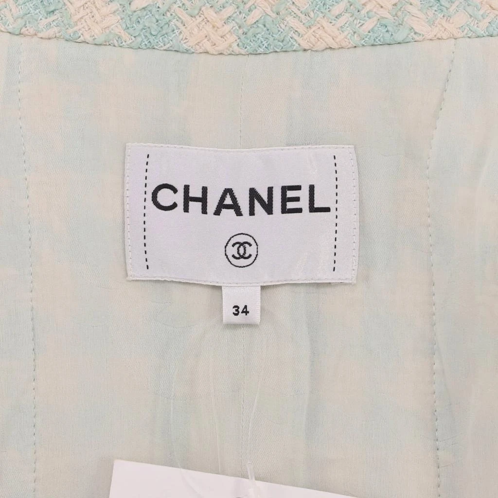 Chanel Women's CC Crystal Button Double Pocket Jacket Tweed 3