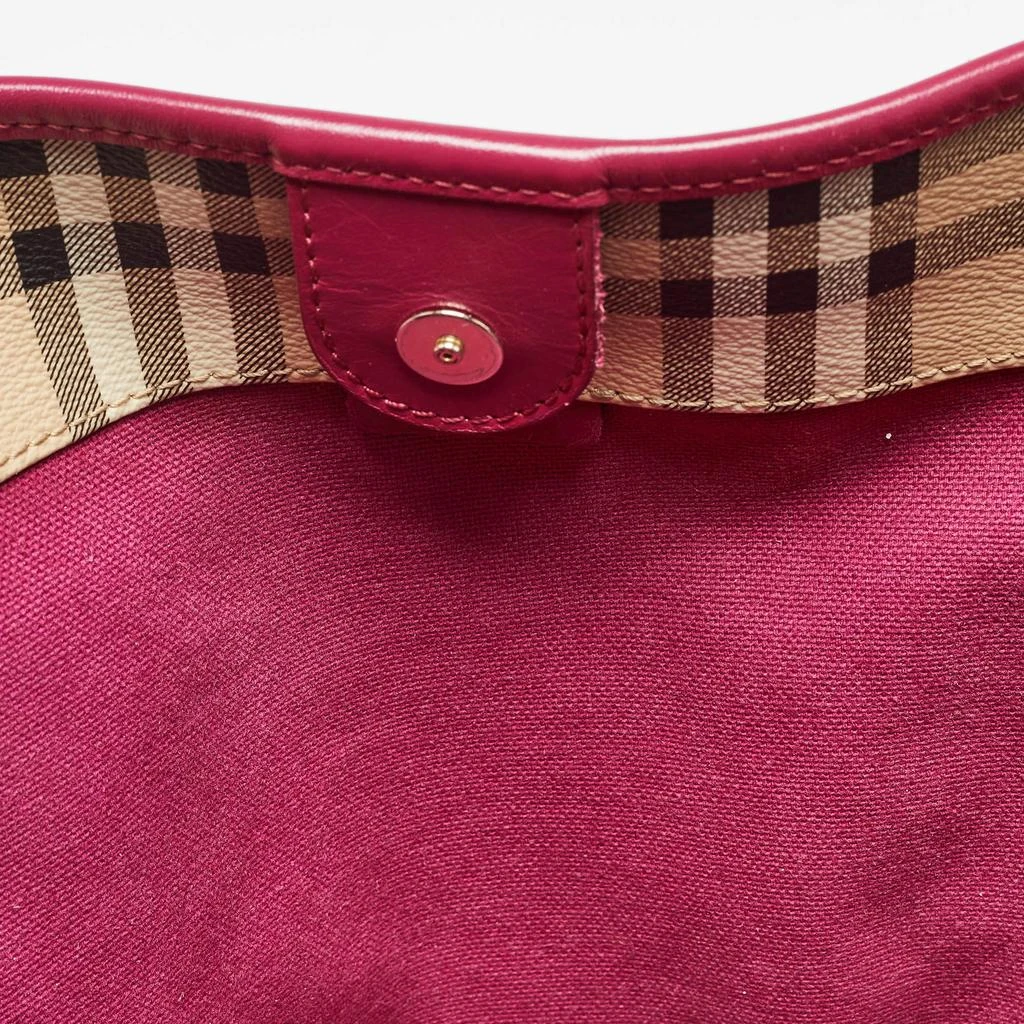 Burberry Burberry Pink/Beige Haymarket Check Coated Canvas and Leather Small Canterbury Tote 16