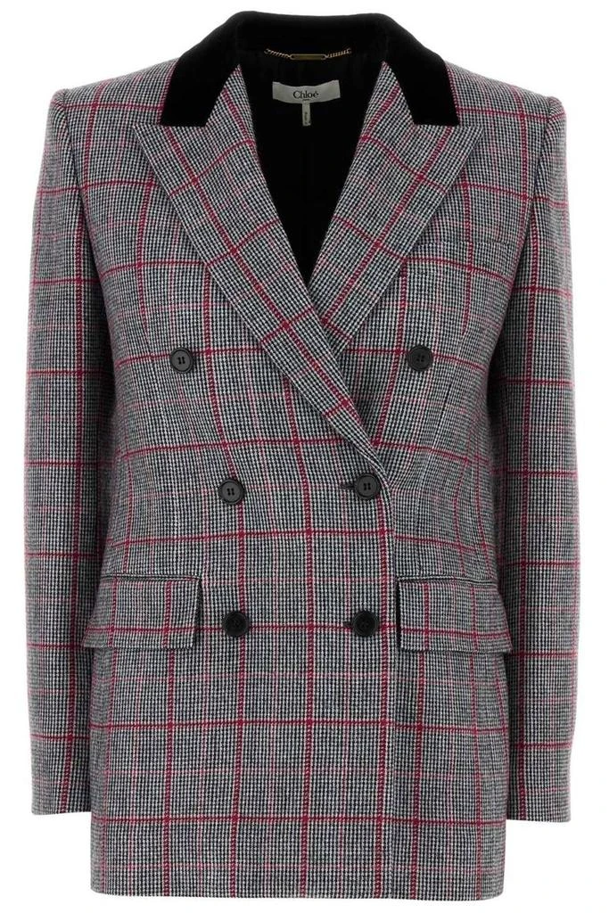 Chloé Chloé Checkered Button-Up Jacket 1