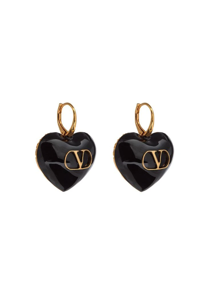 Valentino Coeur Royal enamelled heart earrings