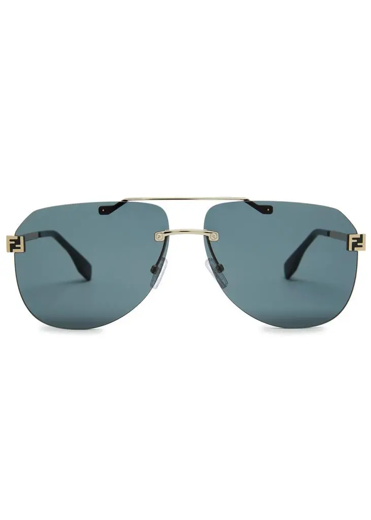 Fendi Fendi Sky rimless aviator-style sunglasses 2