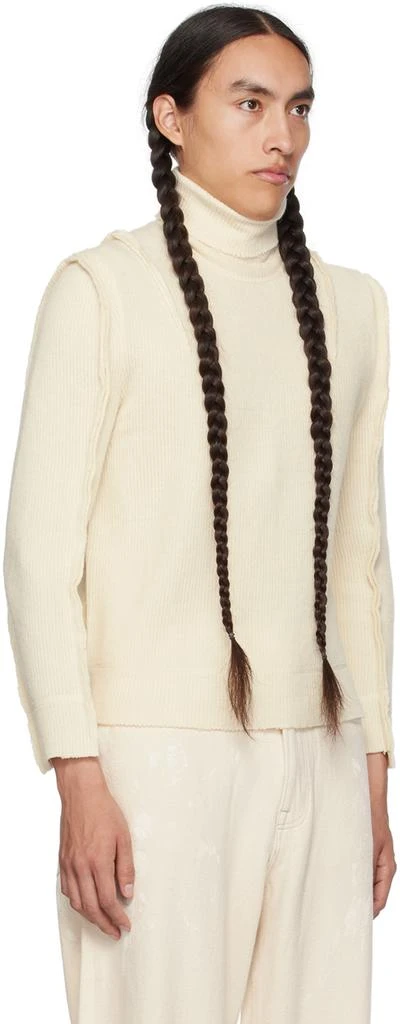 R13 Off-White Flat Sleeve Turtleneck 2