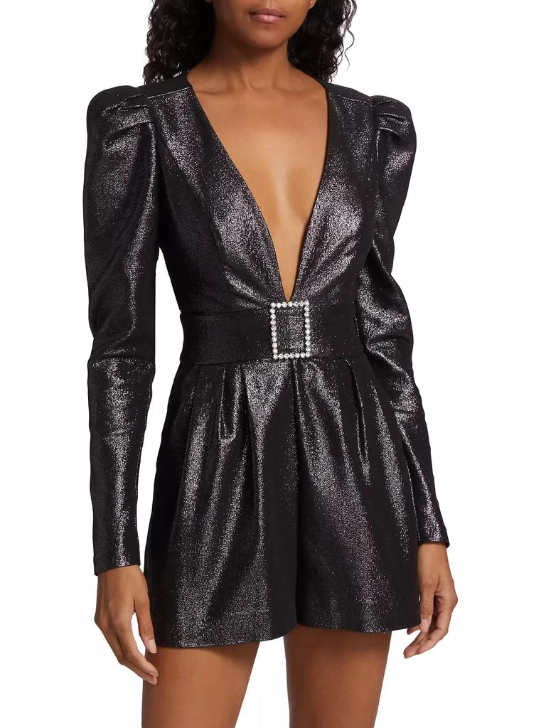 Ramy Brook Brooke Metallic Belted Romper 3