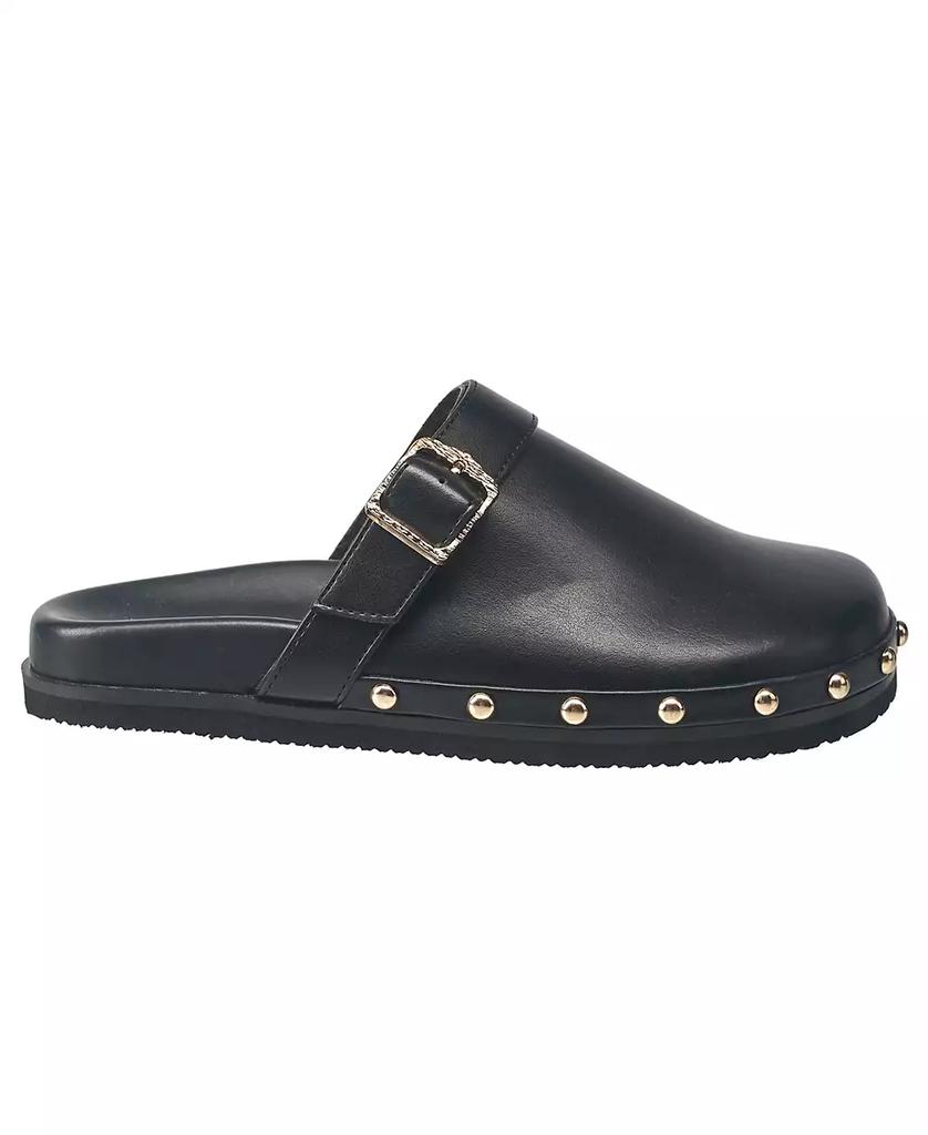French Connection Women's Chello Buckle Leather Clogs