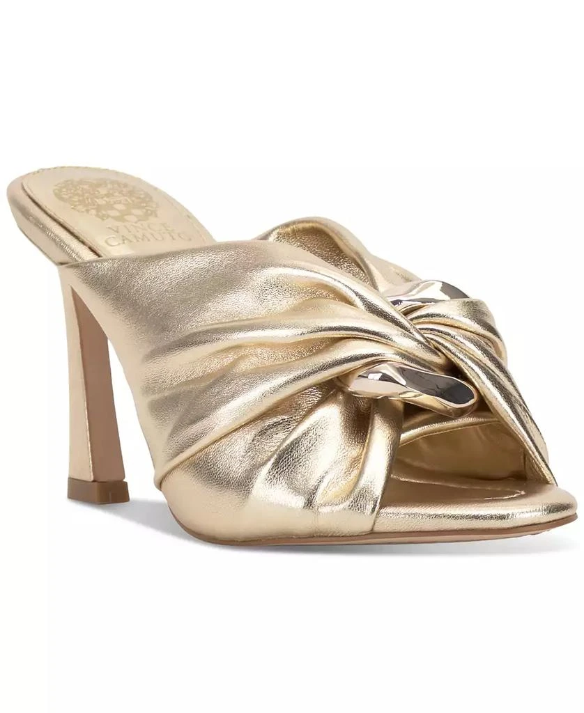 Vince Camuto Women's Patie Ruched Knot Hardware Dress Sandals 1