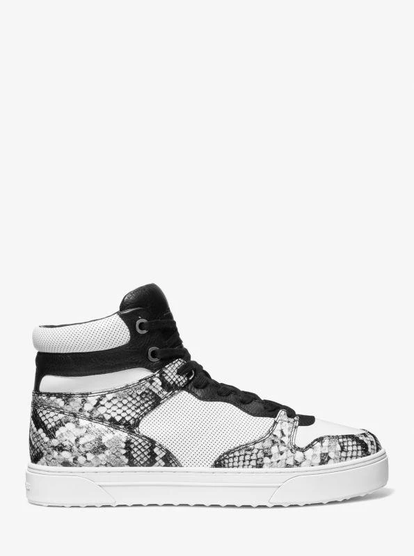 Michael Kors Barett Snake Embossed Leather High-Top Sneaker 2