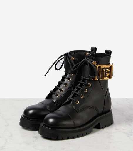 Balmain Romy leather lace-up boots 5