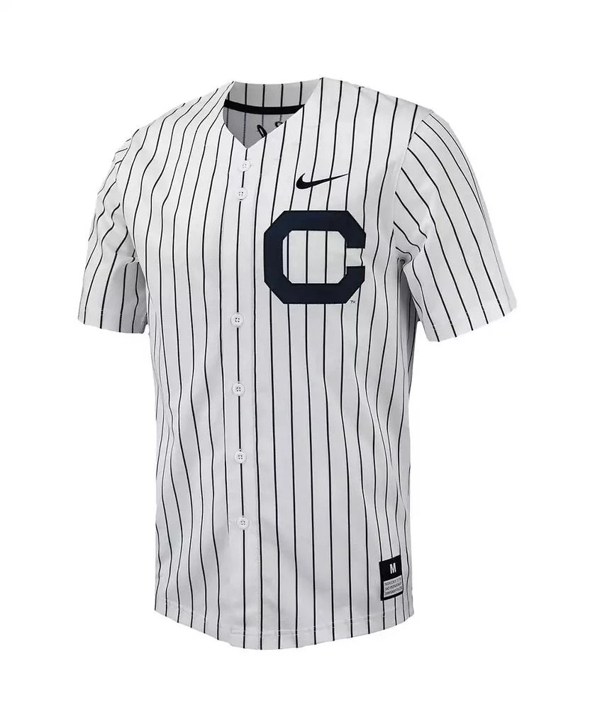 NIKE Men's White, Navy Cal Bears Pinstripe Replica Full-Button Baseball Jersey 2