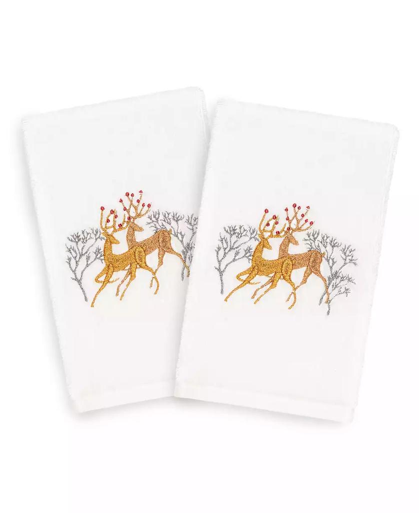 Linum Home Textiles Christmas Deer 100% Turkish Cotton 2-Pc.
