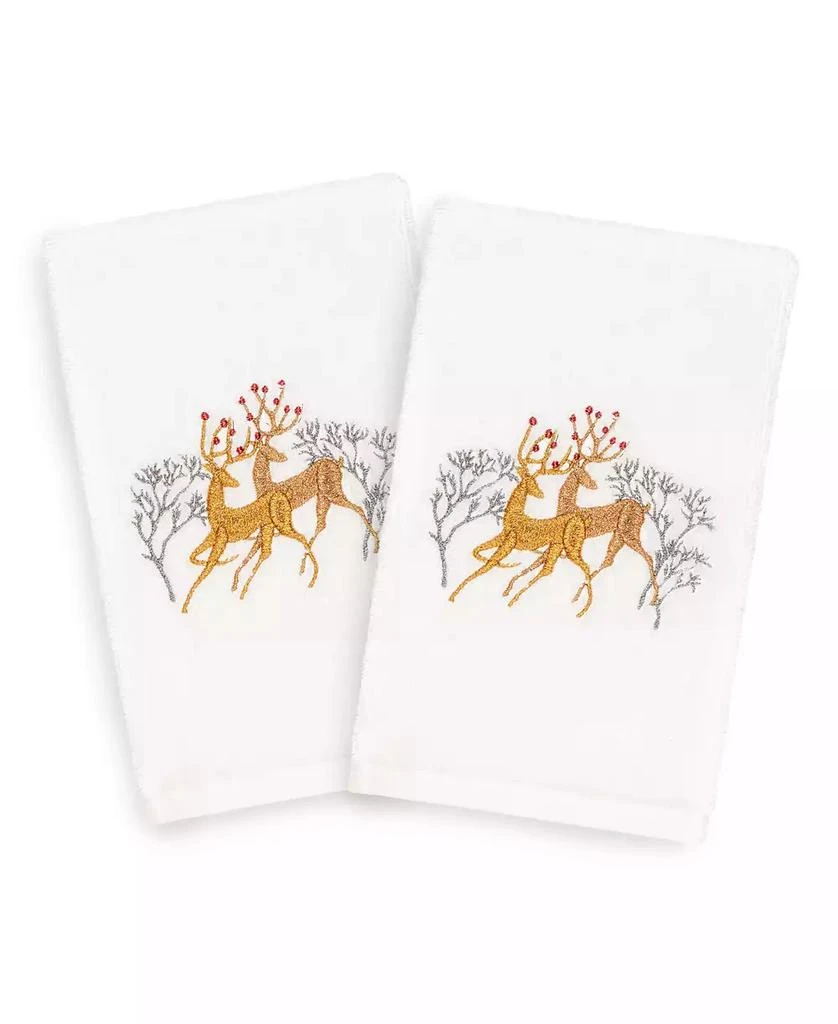 Linum Home Textiles Christmas Deer 100% Turkish Cotton 2-Pc. 2