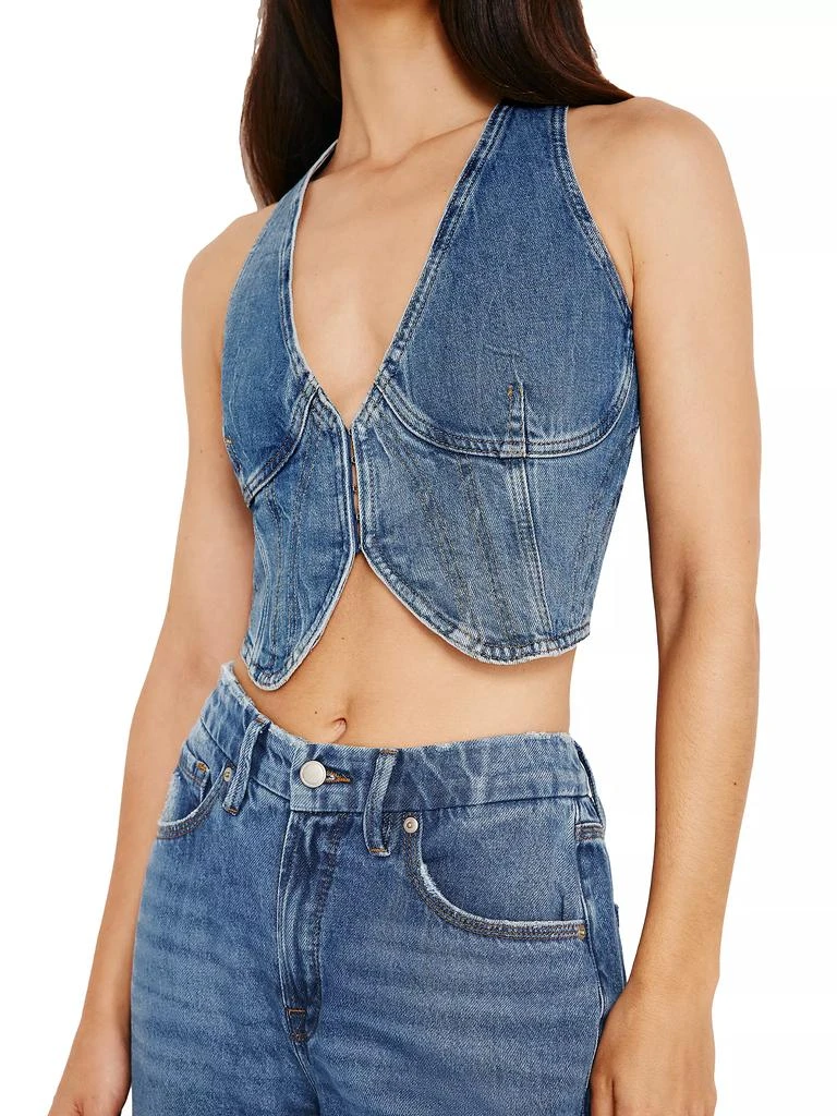 Good American Denim Cropped Vest Top 4