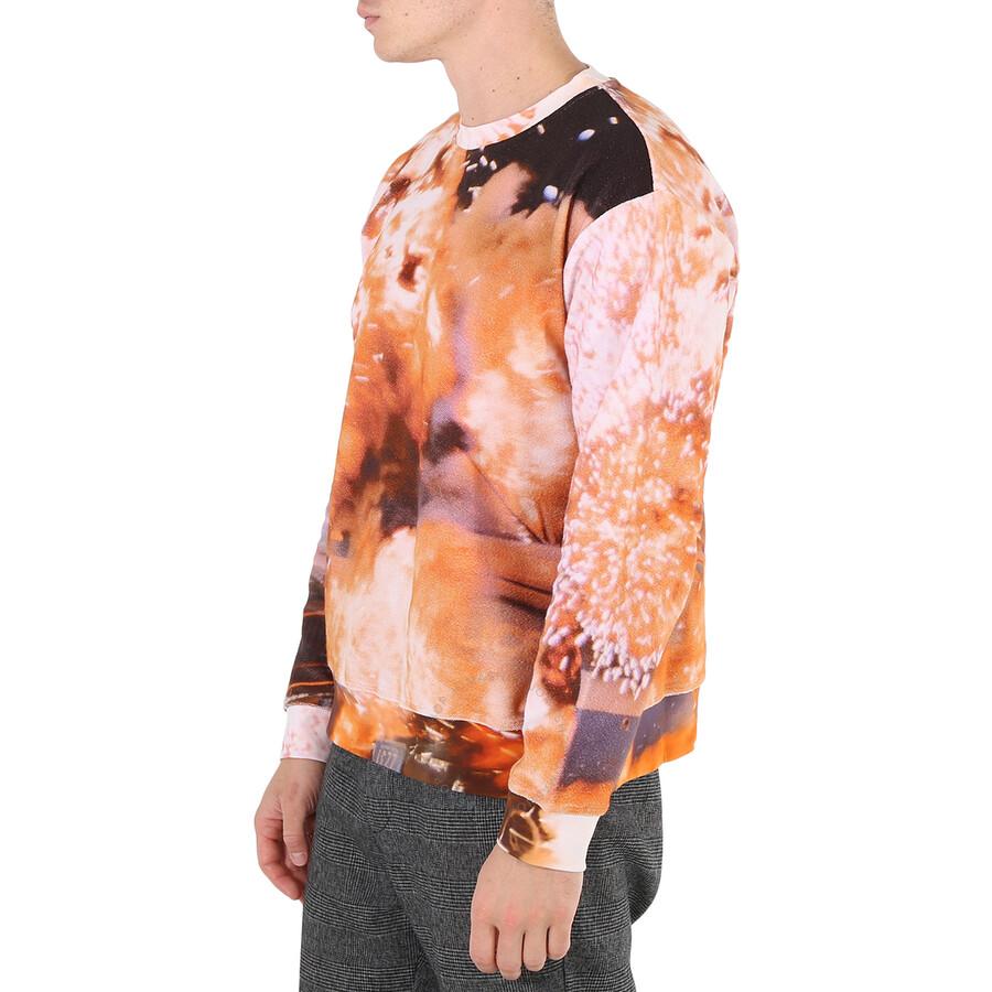 424 Men's Explosion Print Long-sleeve Cotton Jumper