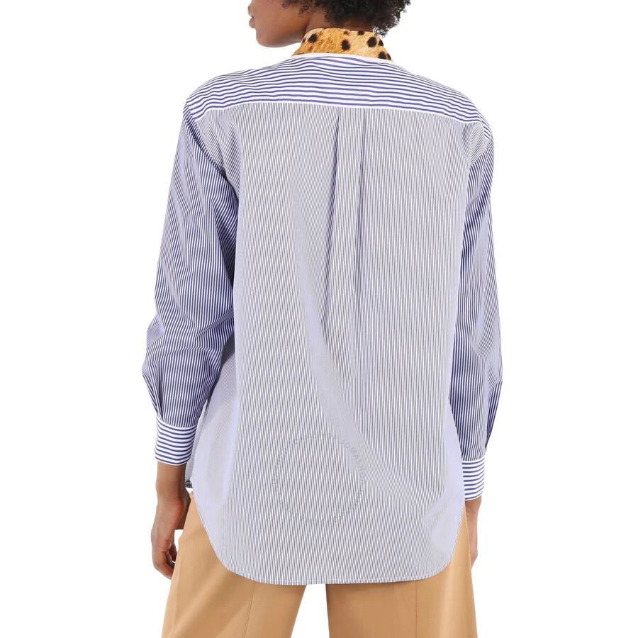 Burberry Ladies Navy Stripe Aida Spotted Monkey Print Shirt 3