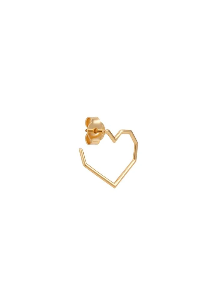 Aliita Corazon heart 14kt gold earrings 3