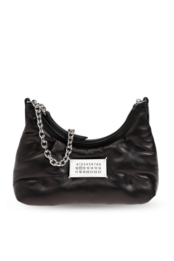 Maison Margiela 'Sac Classique' Black Mini Shoulder Bag ロゴ MAISON MARGIELA 'Sac Classique' Black Mini Shoulder Bag With