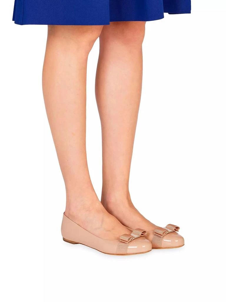 Salvatore Ferragamo Varina Patent Leather Ballet Flats 5
