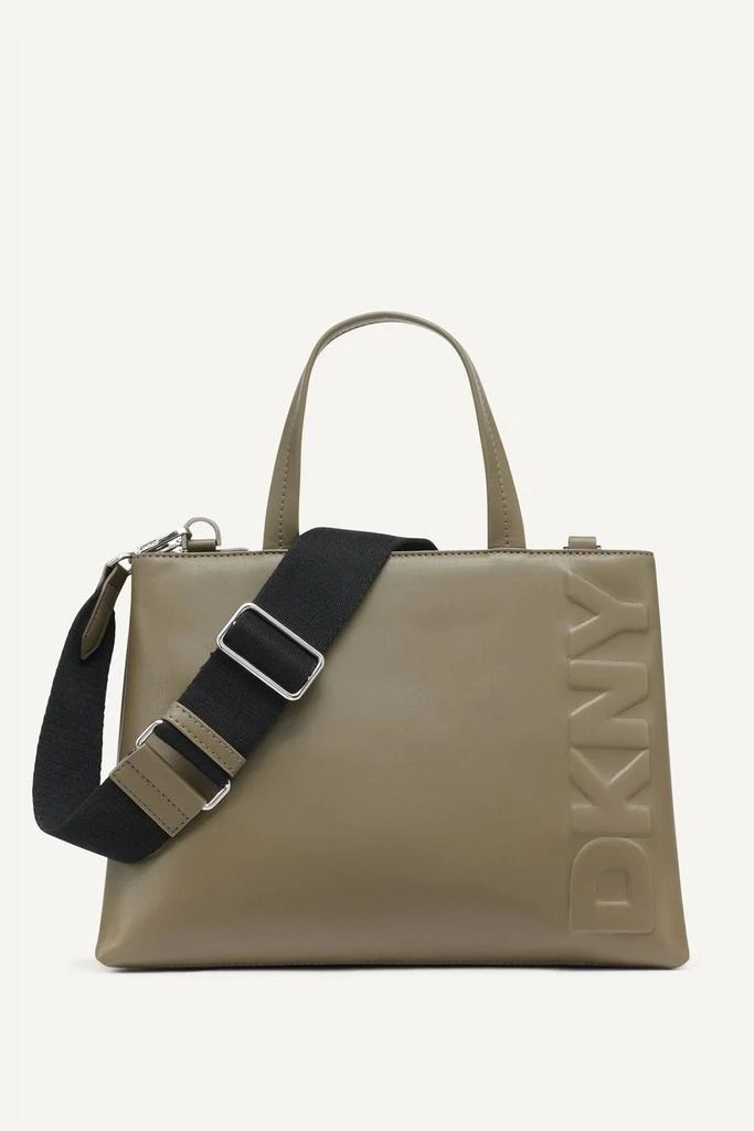 DKNY TINSLEY LOGO EMBOSSED SATCHEL BAG 1
