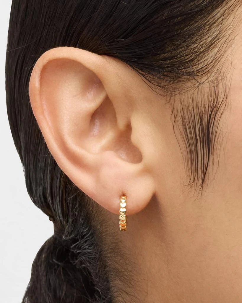 Jennifer Meyer Mini Heart Hoop Earrings 2