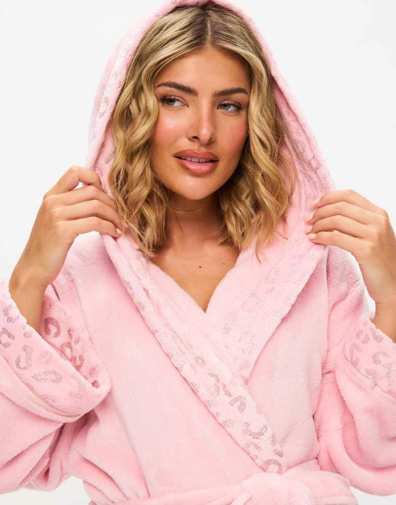 Ann Summers Ann Summers Signature sparkly fluffy robe in pink 2