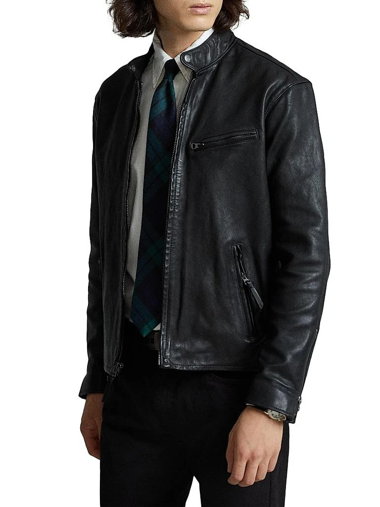Ralph Lauren Lambskin Café Racer Jacket 4