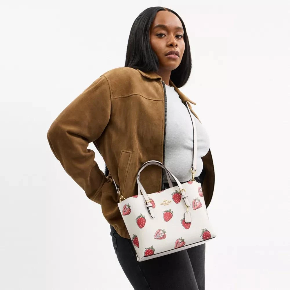 Coach Mollie Tote Bag 25 With Strawberry Print 4