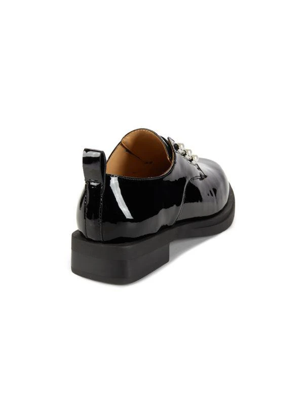 Charles David Simulated Pearl Patent Leather Loafers 3