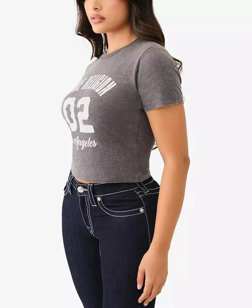 True Religion Women's Logo Burnout Baby Tee 3