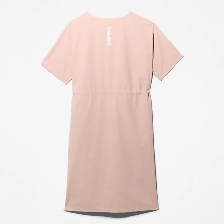 Timberland Drawstring T-Shirt Dress for Women in Light Pink