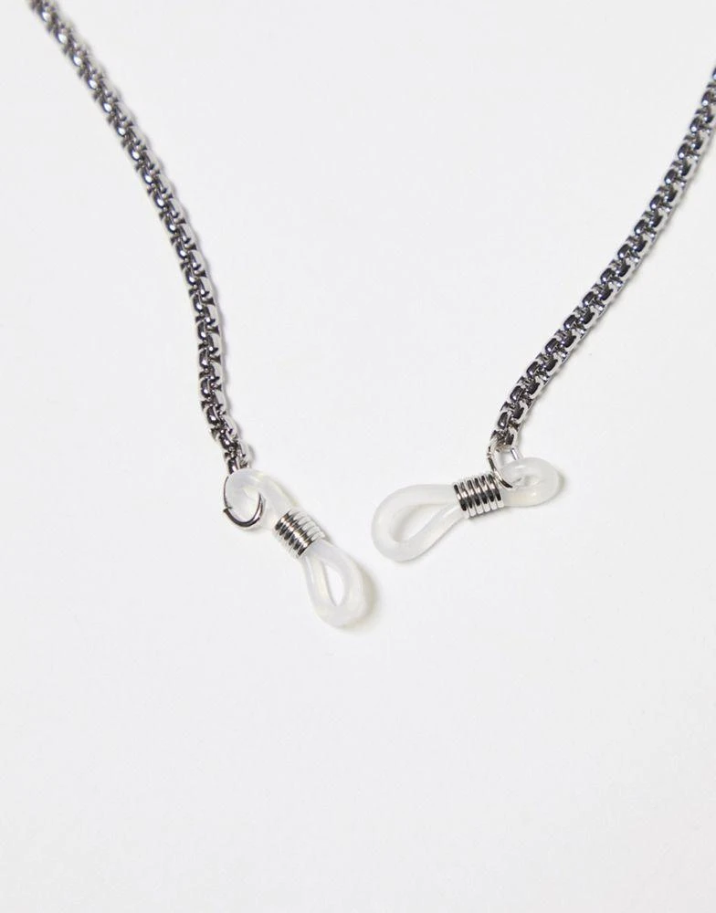 ASOS ASOS DESIGN sunglasses chain with faux pearls in silver 3