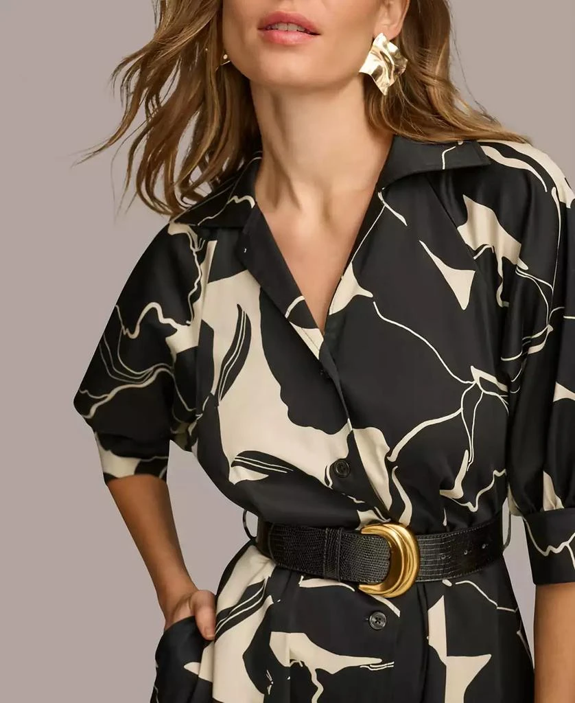 Donna Karan New York Petite Printed Belted Shirtdress 4