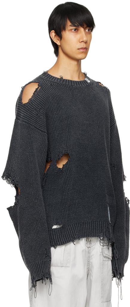 Maison MIHARA YASUHIRO Black Bleached Sweater