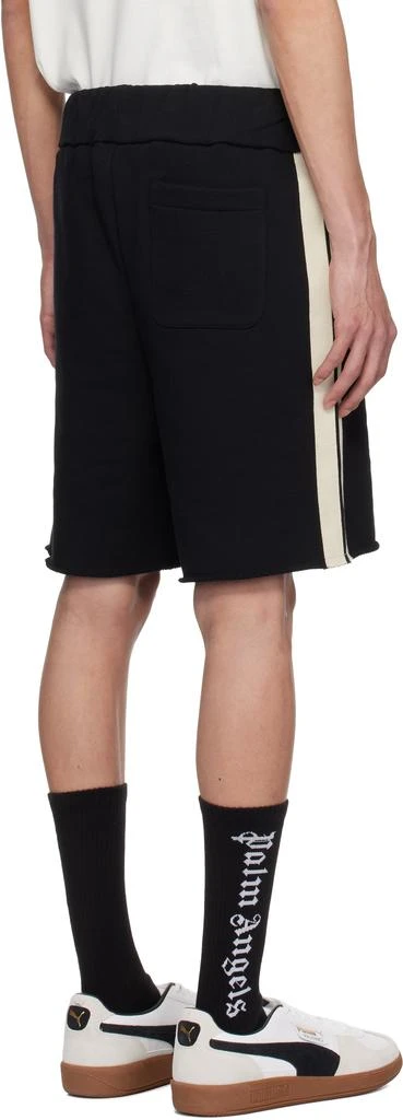 Palm Angels Black Curved Logo Track Shorts 3