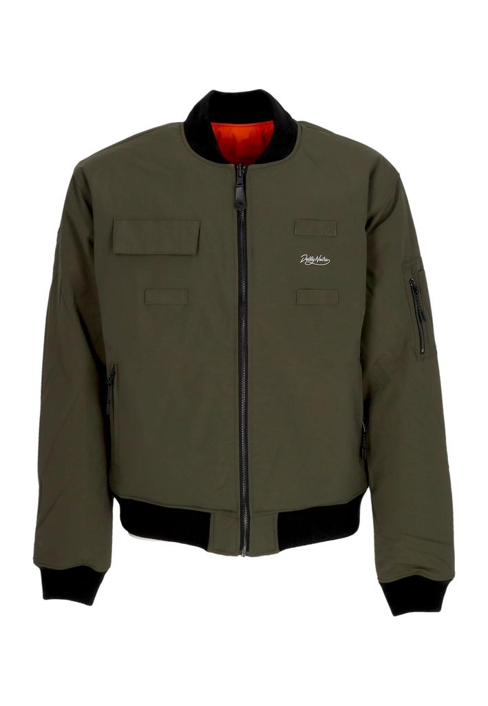 DOLLY NOIRE Men's Bomber Jacket Reversible Combat Bomber Black