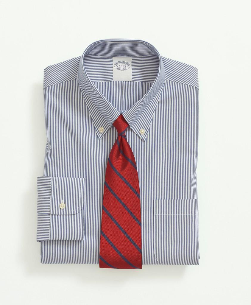 Brooks Brothers Stretch Supima® Cotton Non-Iron Pinpoint Oxford Button-Down Collar, Candy Stripe Dress Shirt