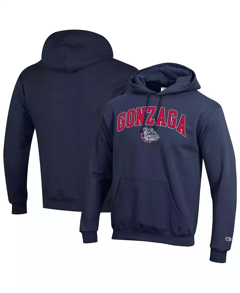 CHAMPION Men's Navy Gonzaga Bulldogs Arched Logo Fleece Pullover Hoodie 1