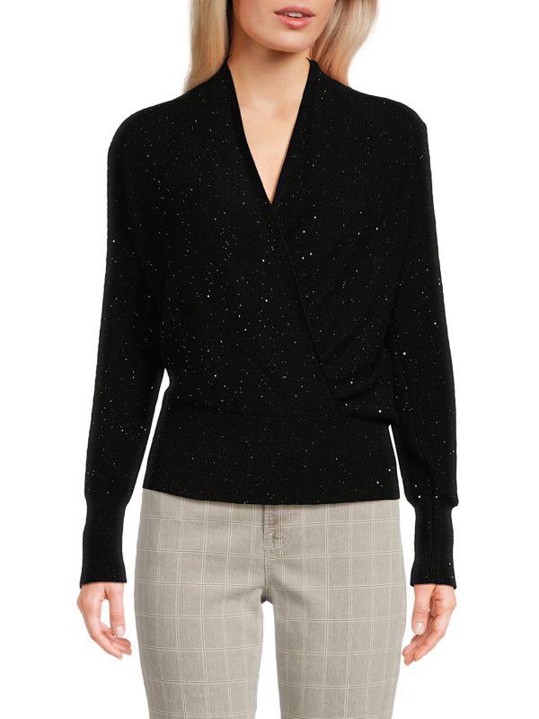 Sofia Cashmere Surplice Shimmer Cashmere Top