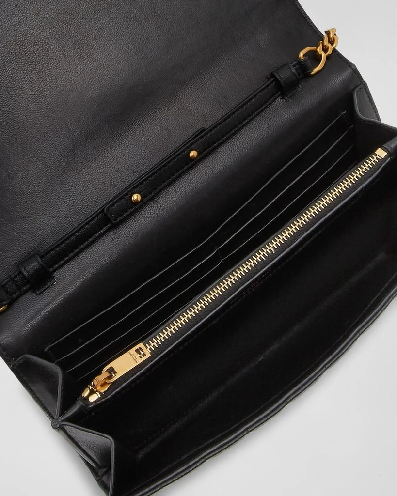 Yves Saint Laurent Cassandre YSL Wallet on Chain in Quilted Smooth Leather 3