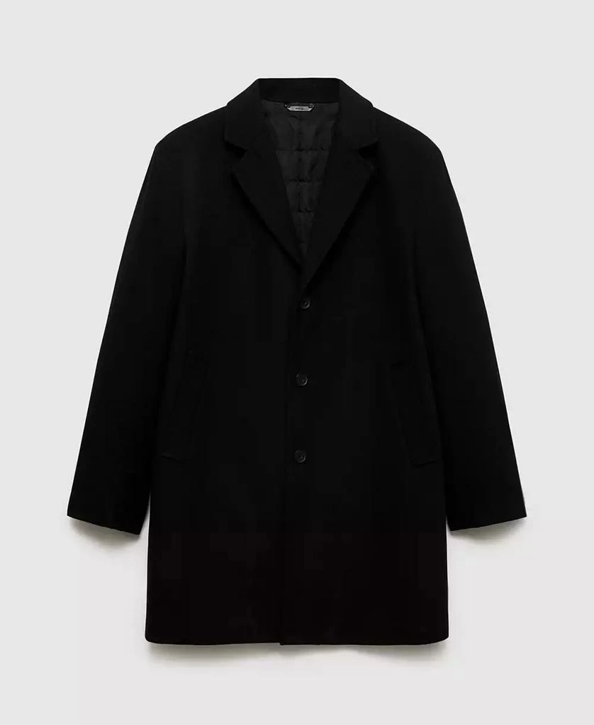 Mango Men's Regular-Fit Quilted Wool-Blend Coat 2