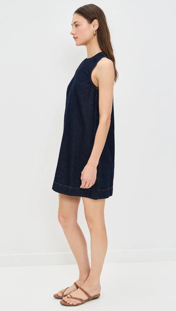 white christmas dresses Medium Wash Denim Square Neck Button Up Mini Dress main image 0