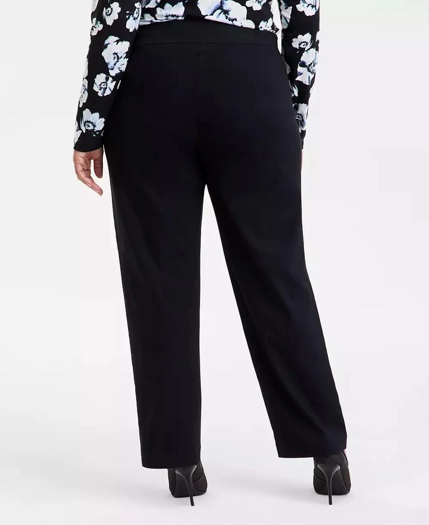 INC International Plus Size Mid-Rise Pull-On Straight-Leg Pants, Created for Macy's 4