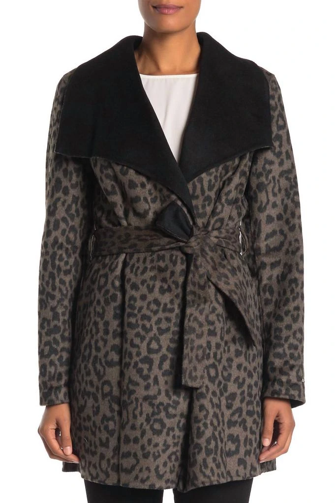 Tahari T Tahari - ELLA DOUBLE FACED WOOL WRAP BELTED COAT 1