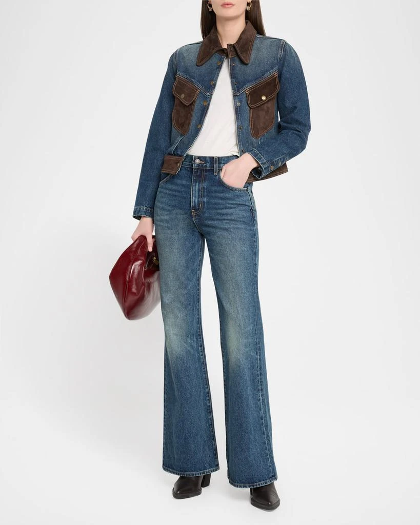 Nili Lotan Roe Mid-Rise Flare Jeans 2