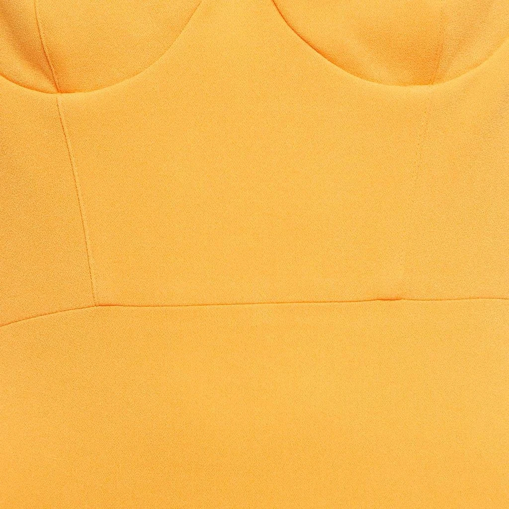 Alex Perry Alex Perry Orange Stretch Crepe Lee Midi Dress M 3