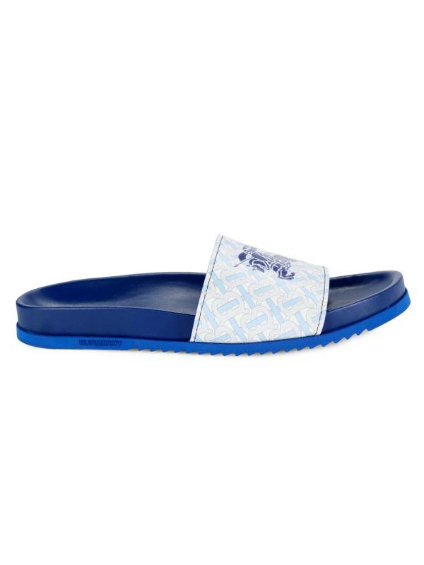 Burberry Logo Leather Slides 1
