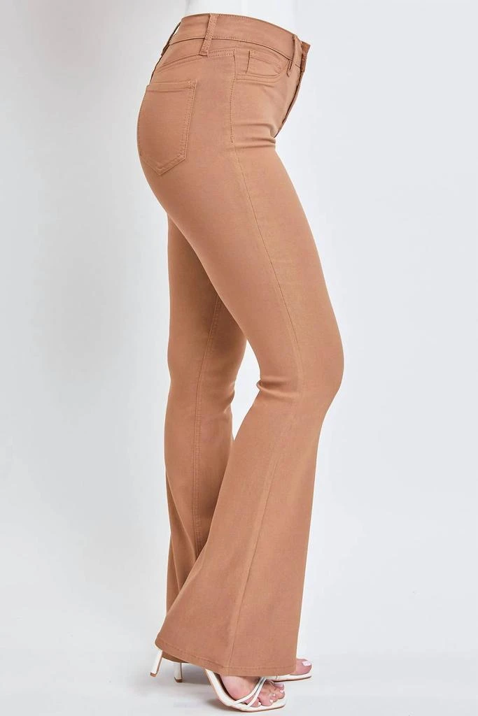 YMI Hyperstretch High Rise Flare Denim In Almond 2