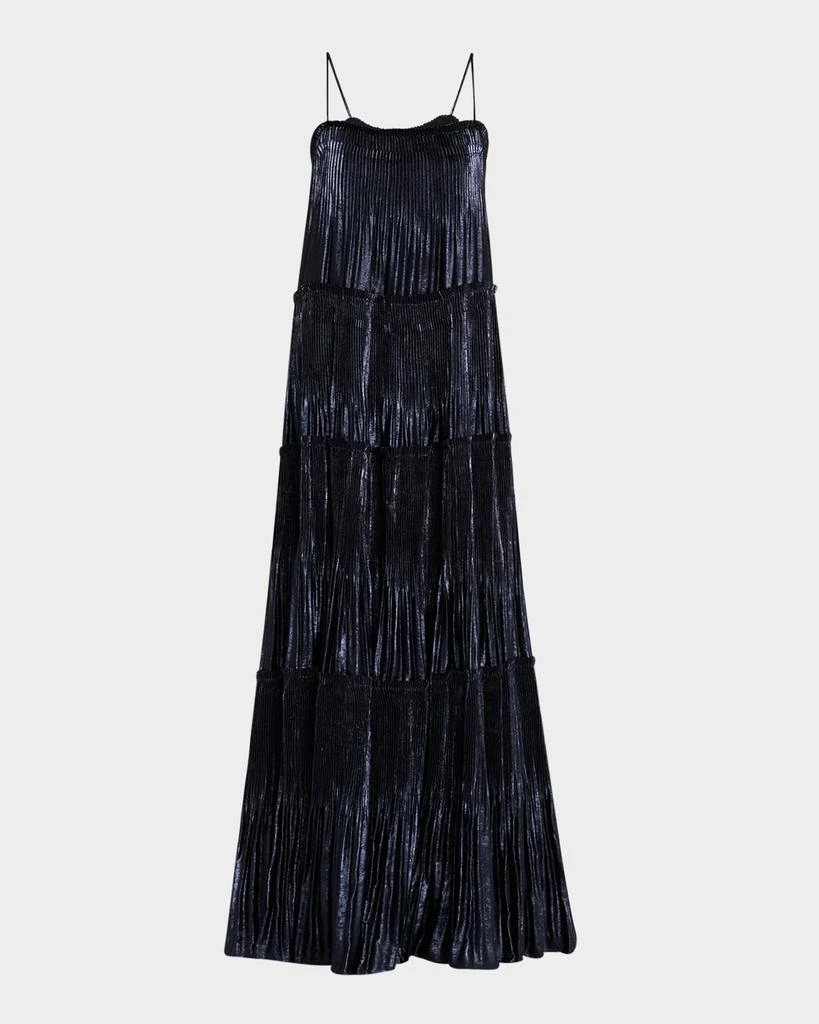 Acler Shandon Tiered Metallic Maxi Dress 1